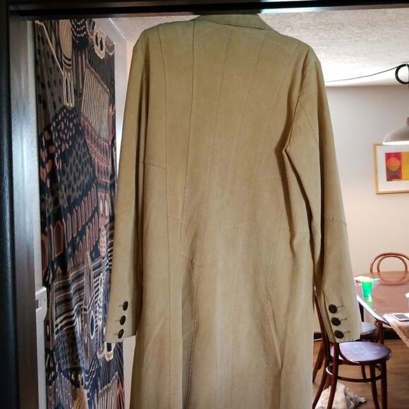 Leather Coldwater Creek Long Jacket - Picture 3 of 5